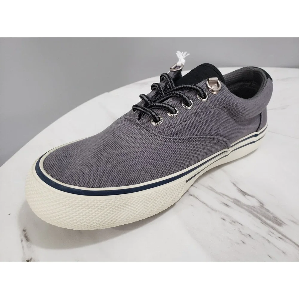 NEW SIZE 7 - Sperry Mens Striper Storm CVO Gray Sneakers Boat Shoes‎ Old Money